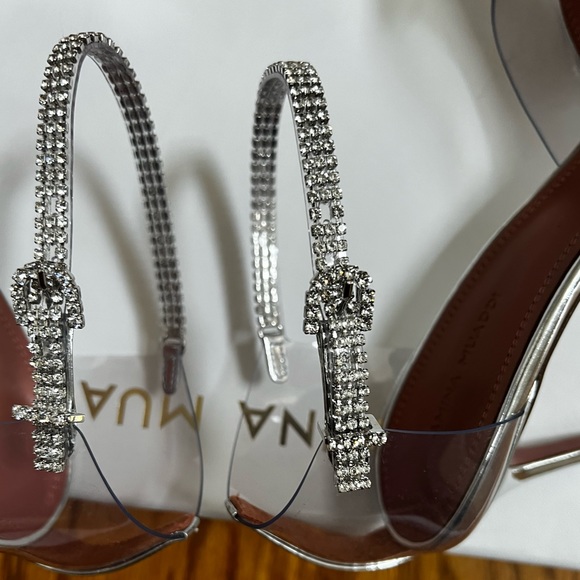 Amina Muaddi Ursina Crystal-Embellished Transparent Pumps in 40.5 - Picture 9 of 12